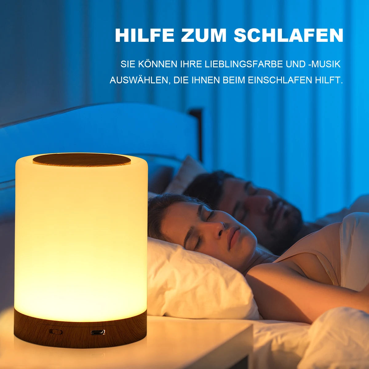 Versatile Touch Sensor LED Night Light - Dimmable USB Rechargeable Table Lamp for Cozy Bedside Ambiance
