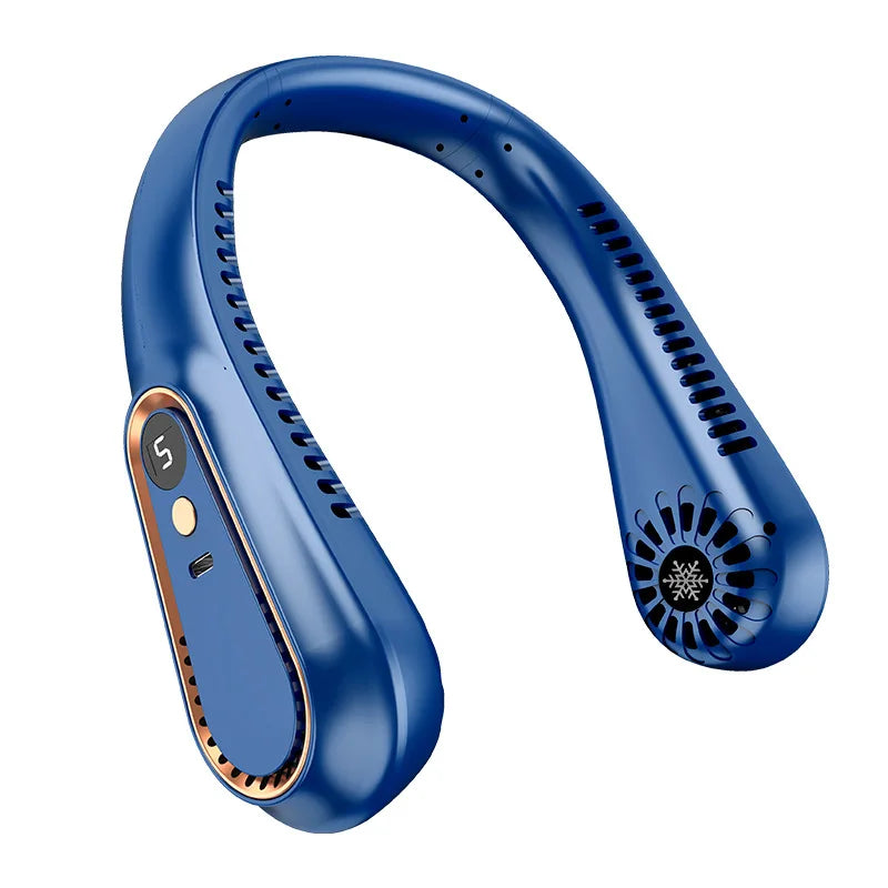 Experience Ultimate Comfort with Our Hands-Free Bladeless Neck Hanging Fan - Perfect for Outdoor Adventures!