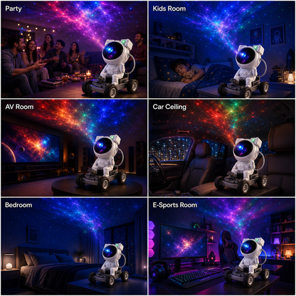 OrbitGlow Astronaut Galaxy Projector – Bluetooth Star Projector for Dreamy Nights and Epic Gaming Adventures