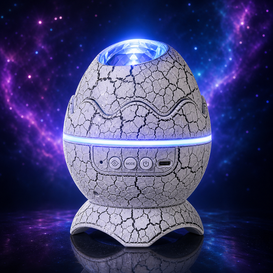 Enchanting Dinosaur Egg Galaxy Projector - Bluetooth Starry Night Light