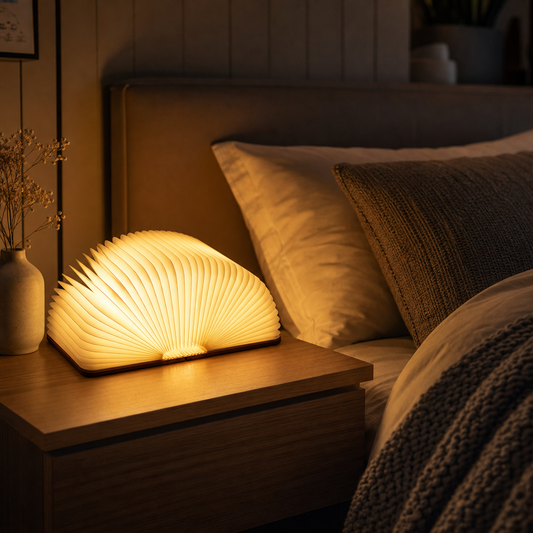 3D LED Folding Book Lamp – USB Rechargeable RGB Night Light