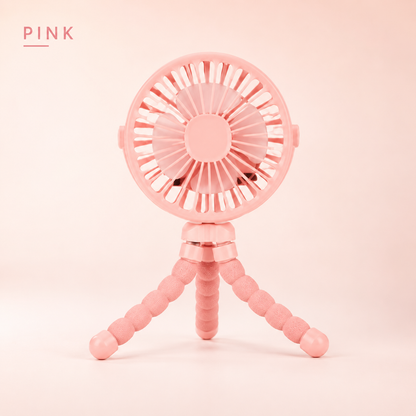 Stay Cool Anywhere with the GlowCo FlexiBreeze™ USB Rechargeable Octopus Mini Fan – Perfect for Strollers, Desks, and Travel