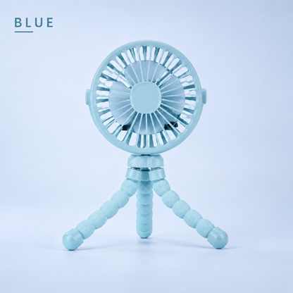 Stay Cool Anywhere with the GlowCo FlexiBreeze™ USB Rechargeable Octopus Mini Fan – Perfect for Strollers, Desks, and Travel