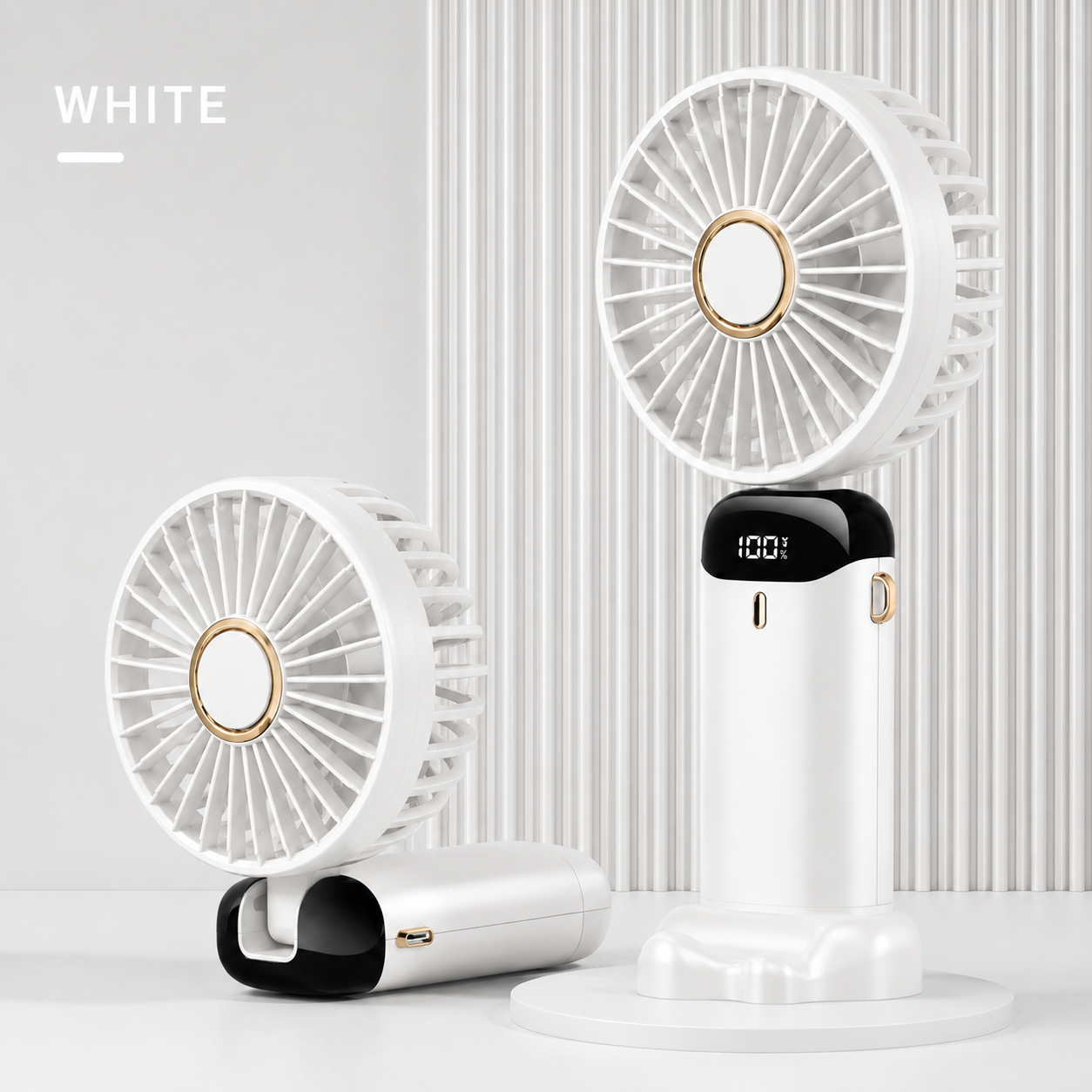 Experience Ultimate Comfort with Our Portable Handheld Personal Rechargeable Fan - 90° Adjustable, 5 Speed Wind, and Mini Aromatherapy for Home, Office, and Travel
