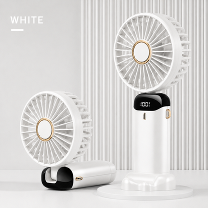Experience Ultimate Comfort with Our Portable Handheld Personal Rechargeable Fan - 90° Adjustable, 5 Speed Wind, and Mini Aromatherapy for Home, Office, and Travel