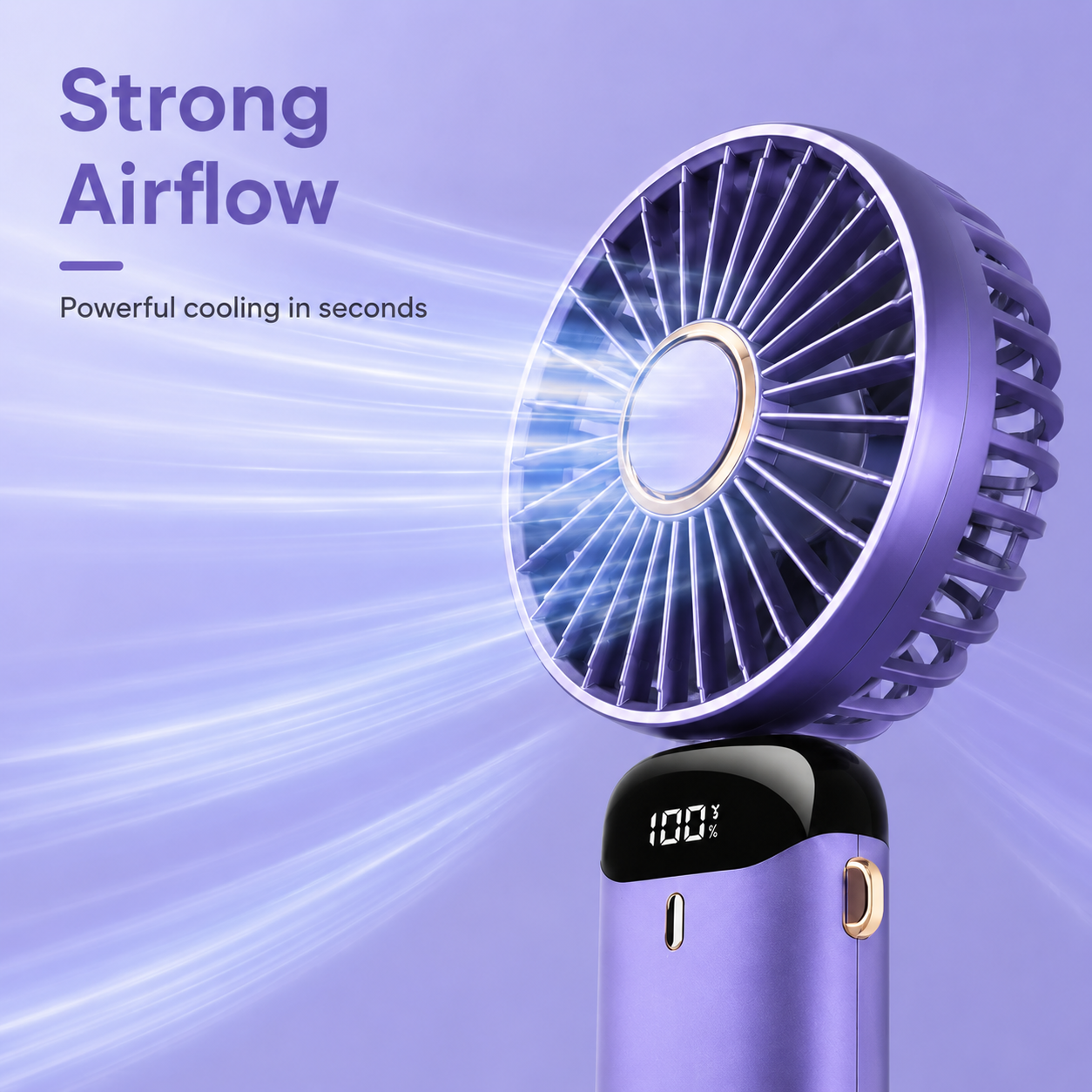 Experience Ultimate Comfort with Our Portable Handheld Personal Rechargeable Fan - 90° Adjustable, 5 Speed Wind, and Mini Aromatherapy for Home, Office, and Travel