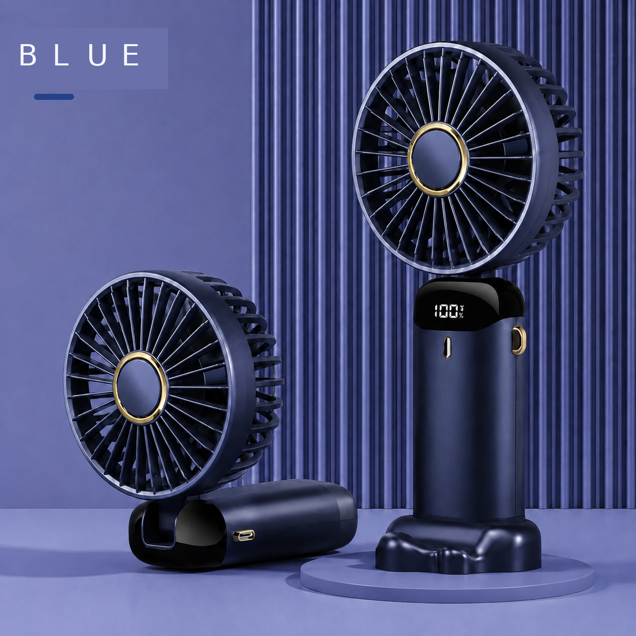 Experience Ultimate Comfort with Our Portable Handheld Personal Rechargeable Fan - 90° Adjustable, 5 Speed Wind, and Mini Aromatherapy for Home, Office, and Travel