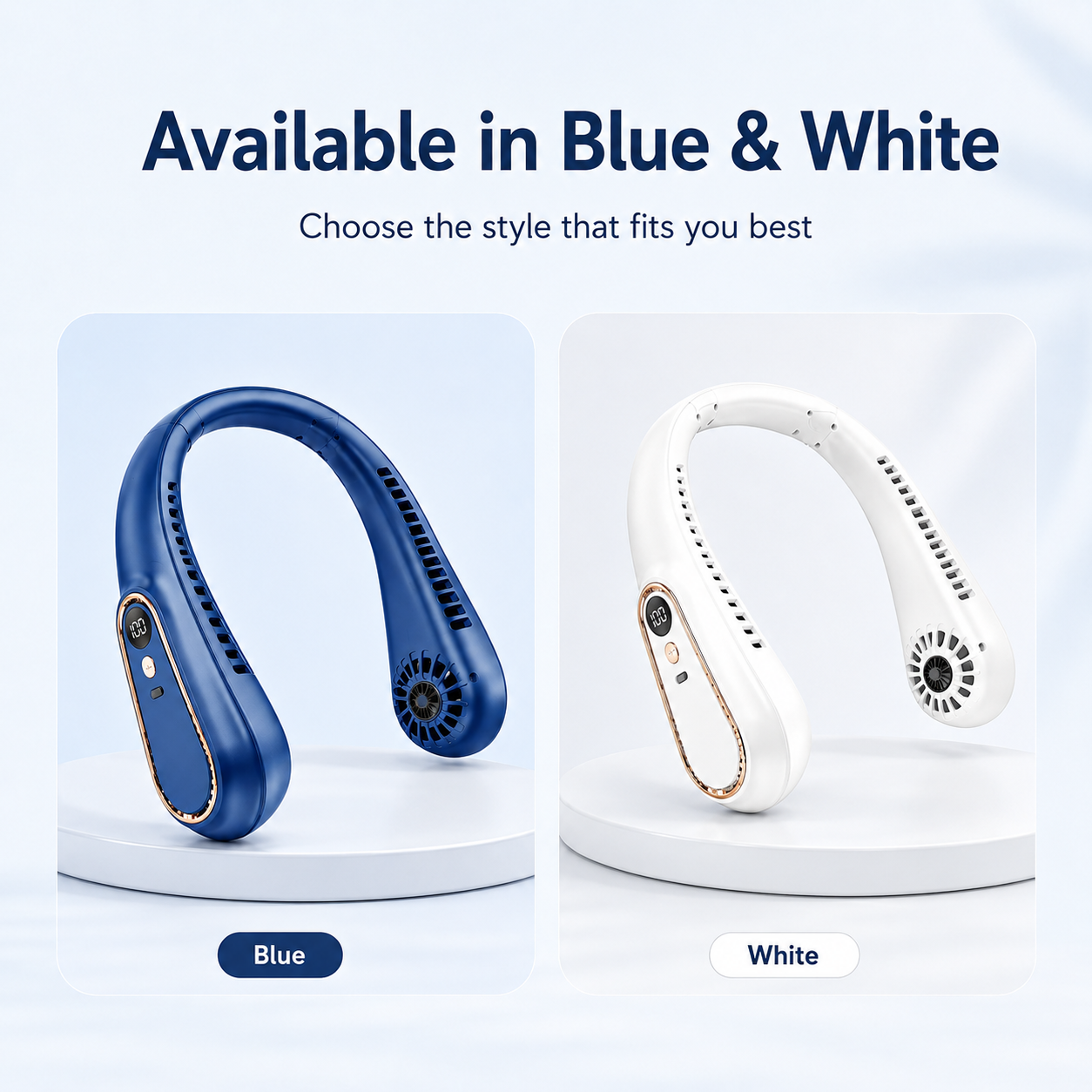 Experience Ultimate Comfort with Our Hands-Free Bladeless Neck Hanging Fan - Perfect for Outdoor Adventures!