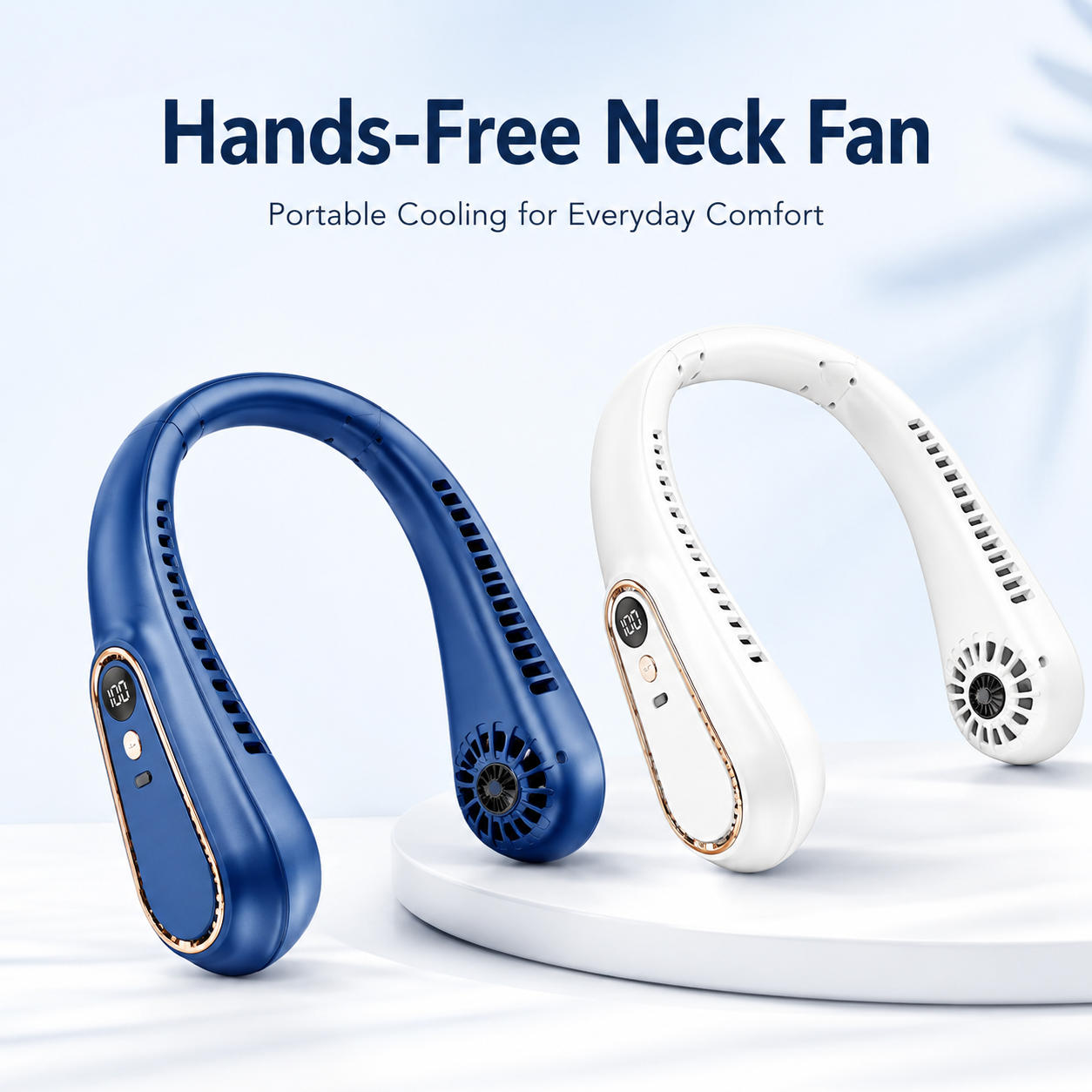 Experience Ultimate Comfort with Our Hands-Free Bladeless Neck Hanging Fan - Perfect for Outdoor Adventures!