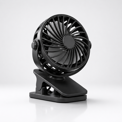 GlowCo BreezeClip™ Rechargeable 720° Clip Fan with Night Light – Portable Cooling for Home, Travel & Camping