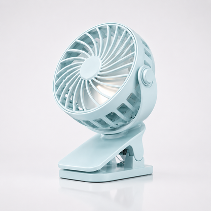 GlowCo BreezeClip™ Rechargeable 720° Clip Fan with Night Light – Portable Cooling for Home, Travel & Camping