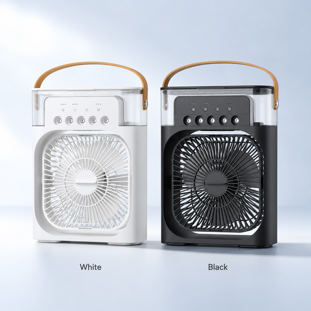 GlowBreeze 3-in-1 Mini Air Cooler – Portable Fan, Humidifier & LED Night Light