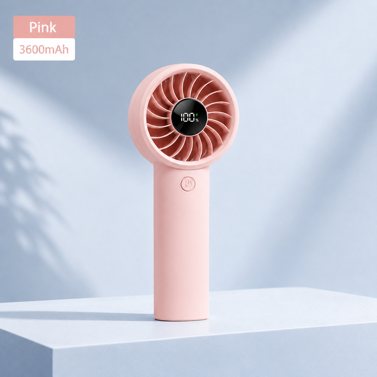 GlowBreeze AeroMax Pro – 5-Speed Rechargeable Handheld Fan with LED Display