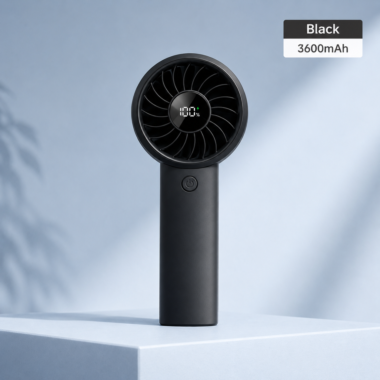 GlowBreeze AeroMax Pro – 5-Speed Rechargeable Handheld Fan with LED Display