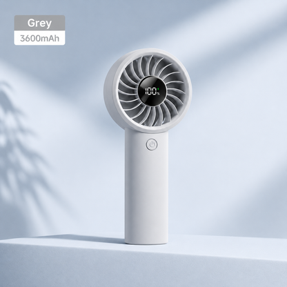 GlowBreeze AeroMax Pro – 5-Speed Rechargeable Handheld Fan with LED Display