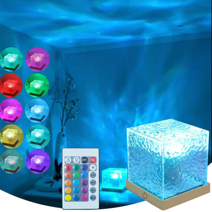 Transform Your Space with the Ocean Lamp Water Light Projector - Create Stunning Aurora and Wave Effects in Your Bedroom