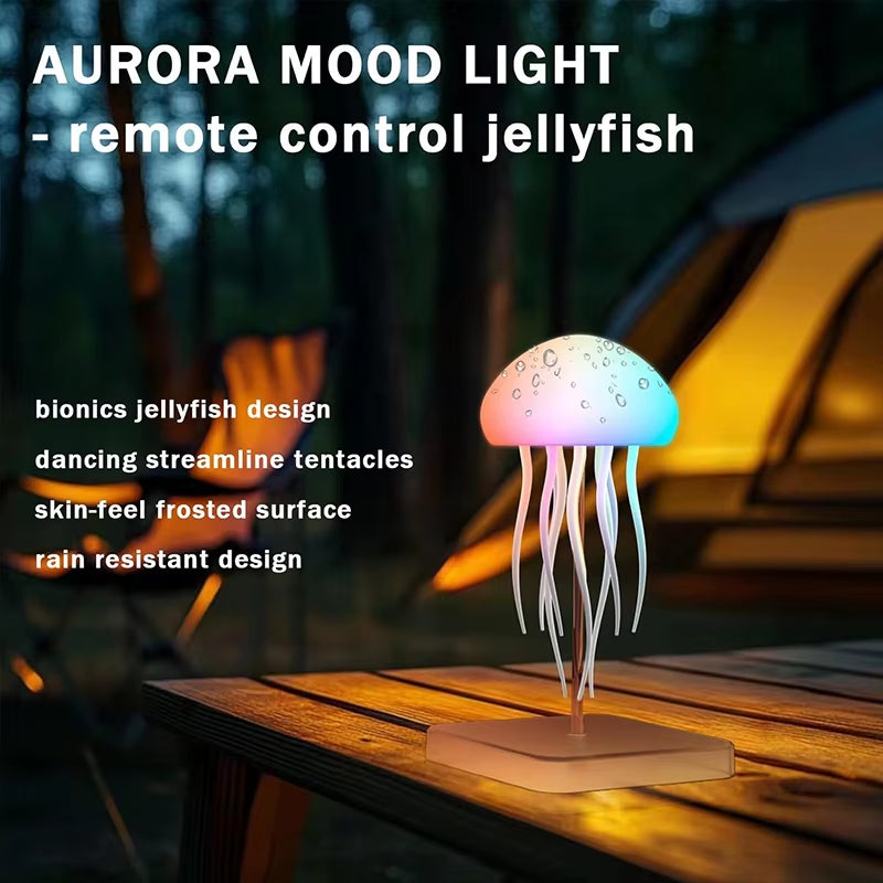 Enchanting LED Jellyfish Lamp with 9 Graceful Tentacles - Dual Lighting Modes & Remote Control for a Mesmerizing Ambiance
