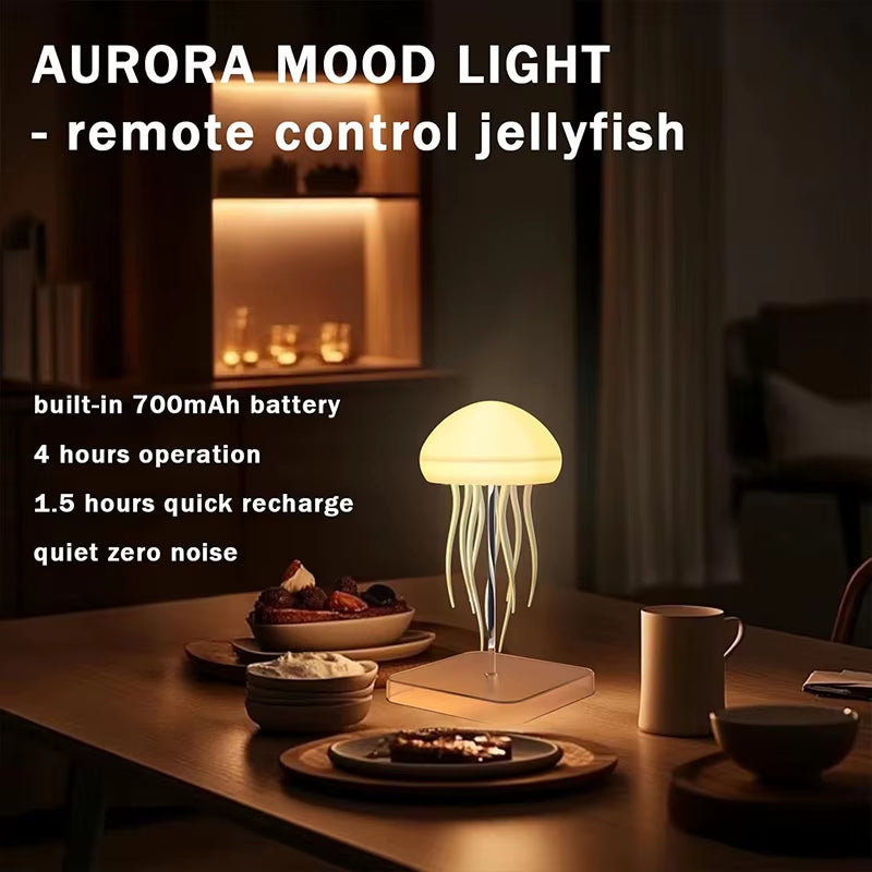 Enchanting LED Jellyfish Lamp with 9 Graceful Tentacles - Dual Lighting Modes & Remote Control for a Mesmerizing Ambiance