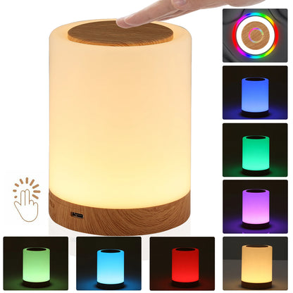 Versatile Touch Sensor LED Night Light - Dimmable USB Rechargeable Table Lamp for Cozy Bedside Ambiance