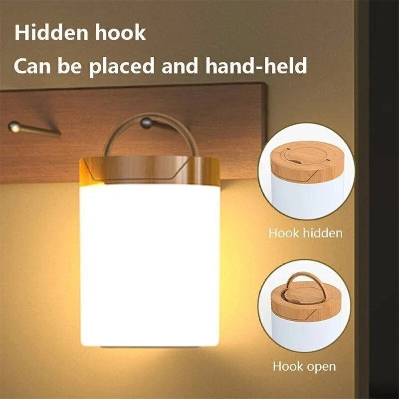 Versatile Touch Sensor LED Night Light - Dimmable USB Rechargeable Table Lamp for Cozy Bedside Ambiance