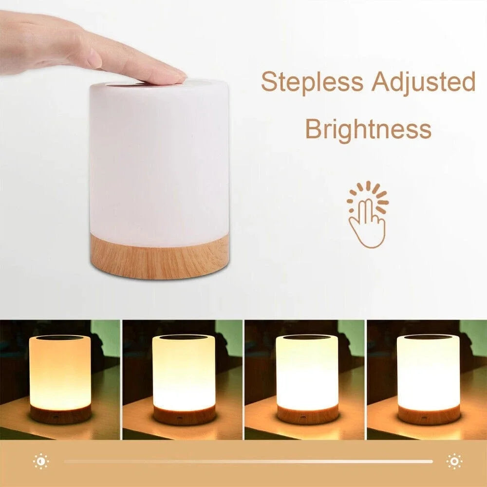 Versatile Touch Sensor LED Night Light - Dimmable USB Rechargeable Table Lamp for Cozy Bedside Ambiance