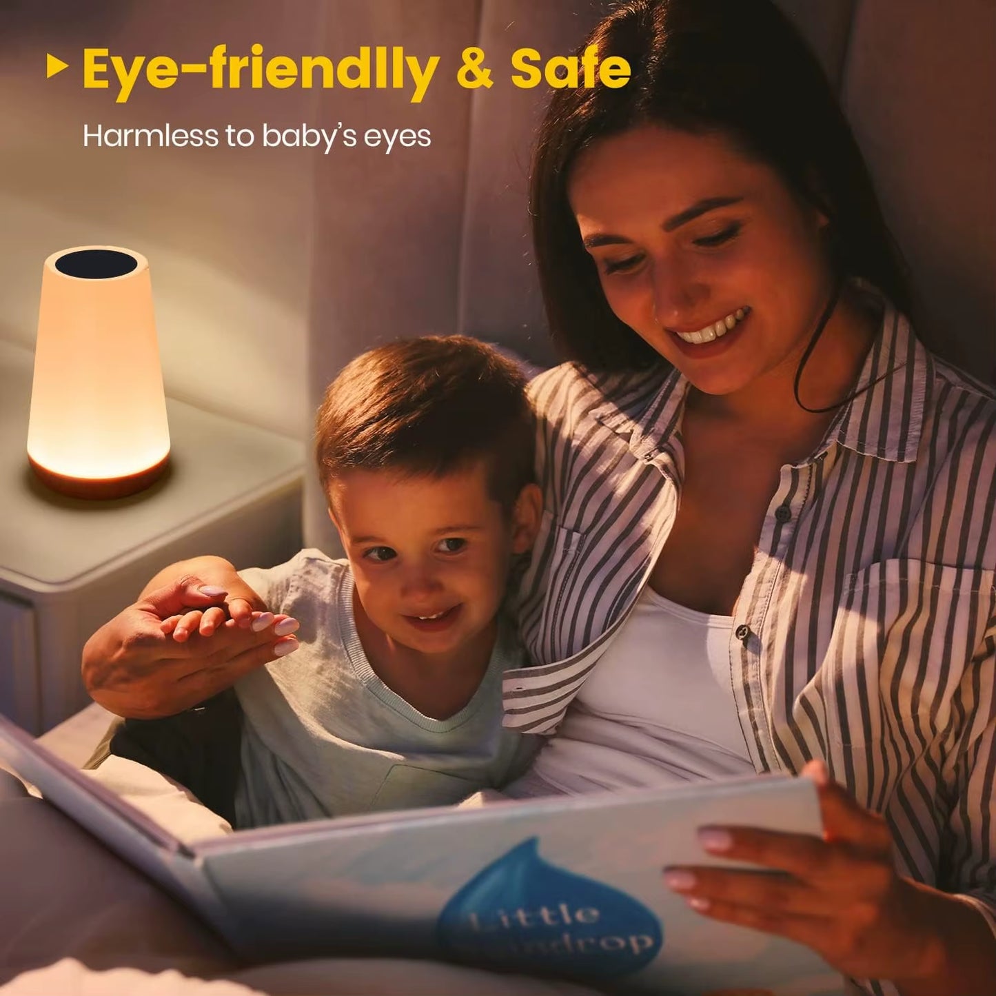 Transform Your Space with the 13-Color RGB Touch Control Night Light - Dimmable, USB Rechargeable, and Perfect for Any Room