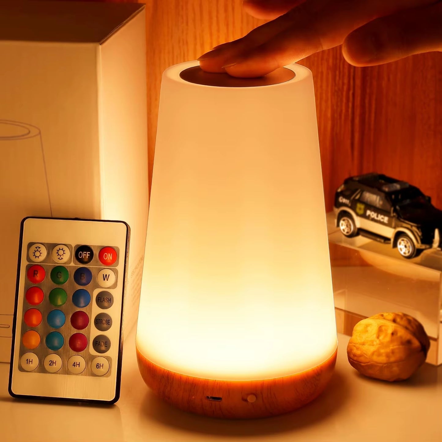 Transform Your Space with the 13-Color RGB Touch Control Night Light - Dimmable, USB Rechargeable, and Perfect for Any Room