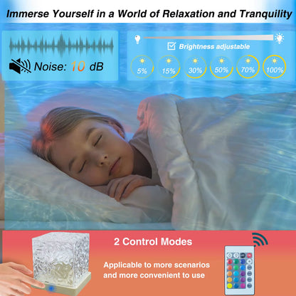 Transform Your Space with the Ocean Lamp Water Light Projector - Create Stunning Aurora and Wave Effects in Your Bedroom
